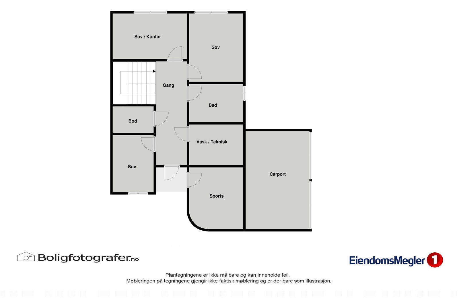 Planløsning 1. etasje Galleribilde
