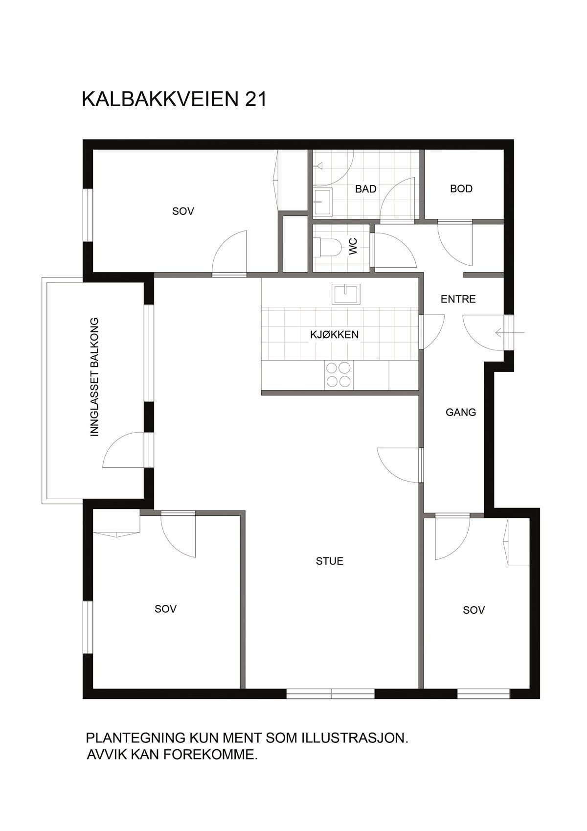 Luftig, innholdsrik og meget praktisk planløsning. Galleribilde