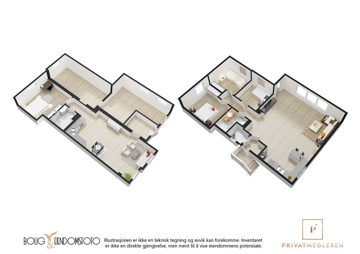 3D plantegning. Galleribilde