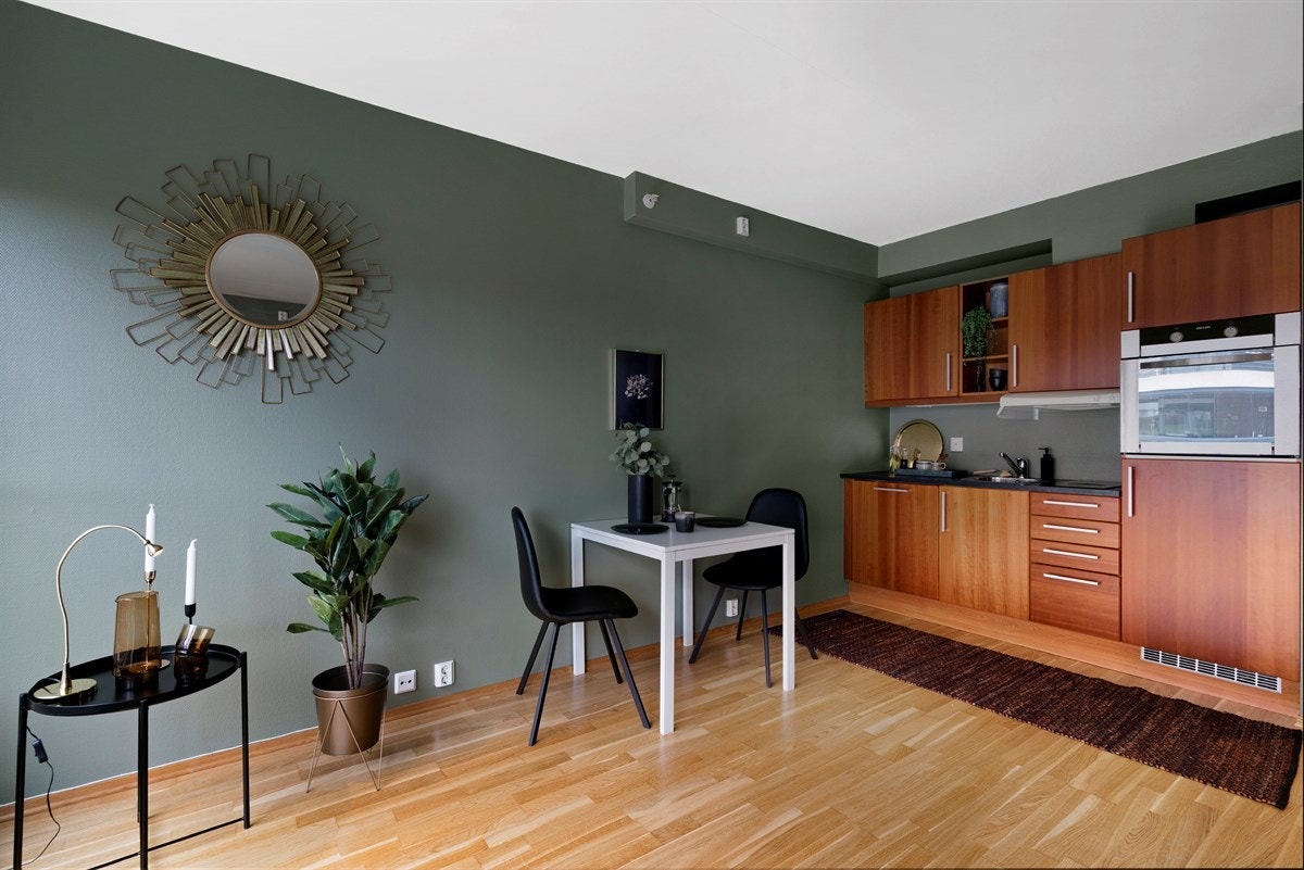 Proaktiv - Det er innebygget oppvaskmaskin, kjøleskap og komfyr. Galleribilde