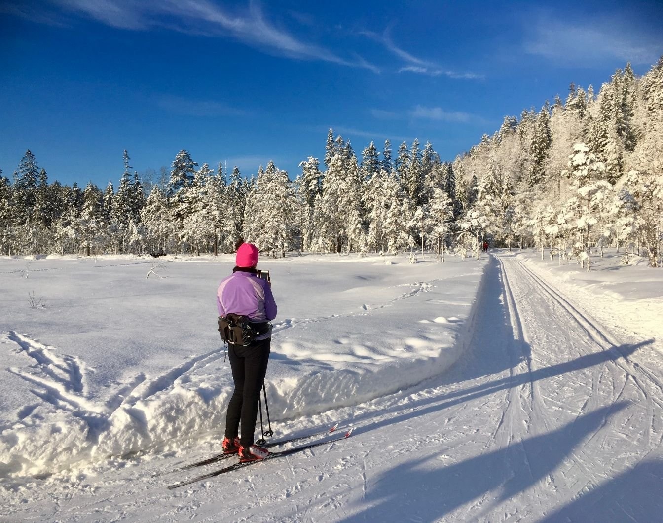 Bo ski inn/Ski out - Kjekstadmarka med preparerte flotte løyper Galleribilde