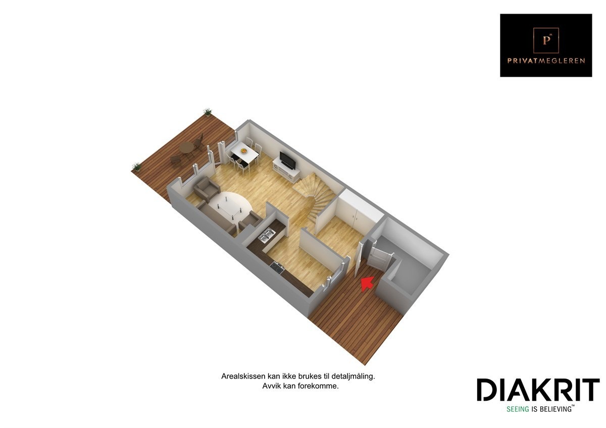 Innredningsforslag 1. etasje. Galleribilde