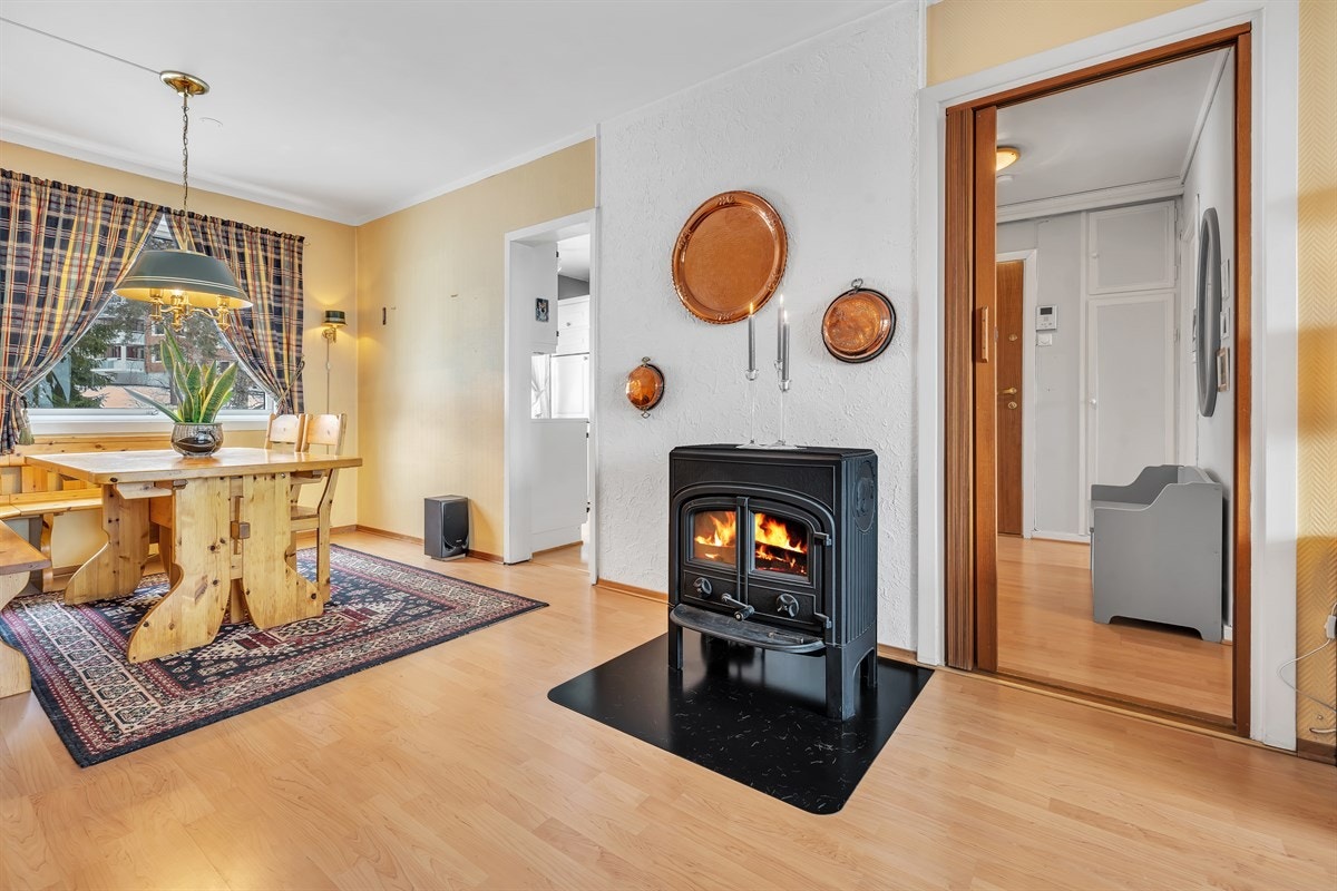 Peisovn i stuen. Galleribilde