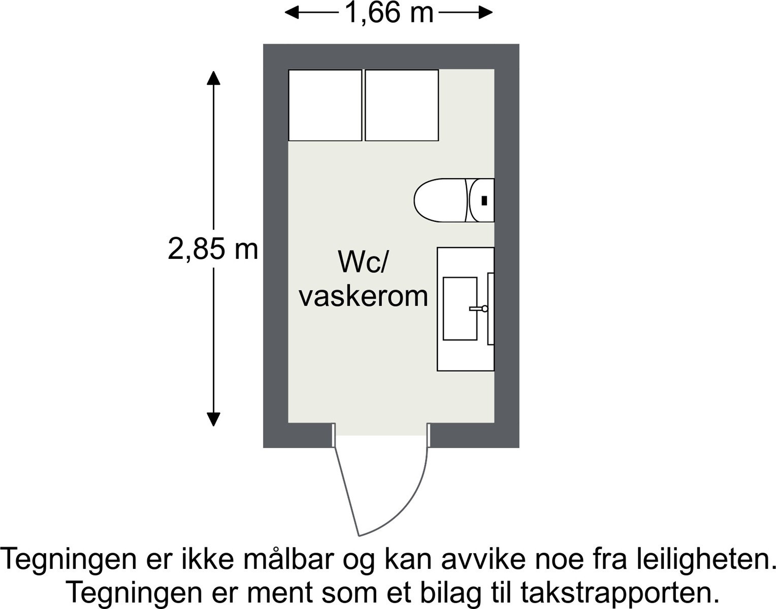 Plantegning wc/vaskerom Galleribilde