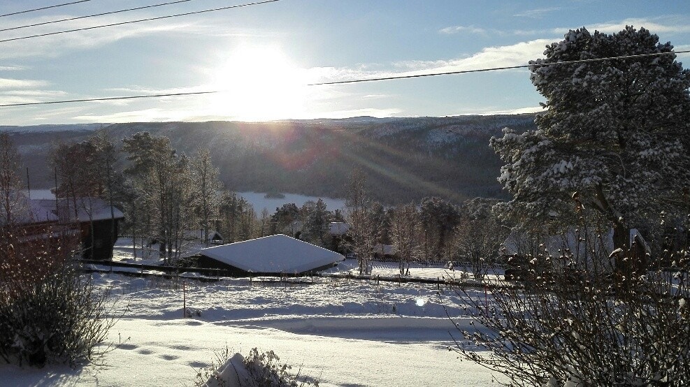 Utsikt til Skurdalsfjorden og fjellet Galleribilde