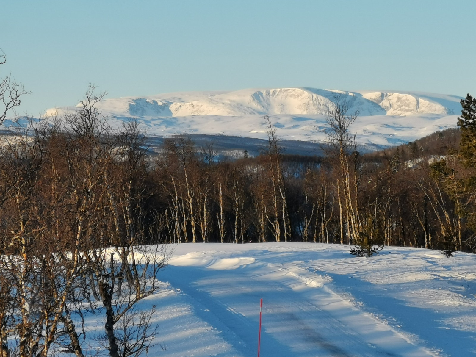 Det nye området med tomtene 1 - 36 har god utsikt og nærleik til snaufjellet. Skiløypertrasé frå tomtene. Galleribilde