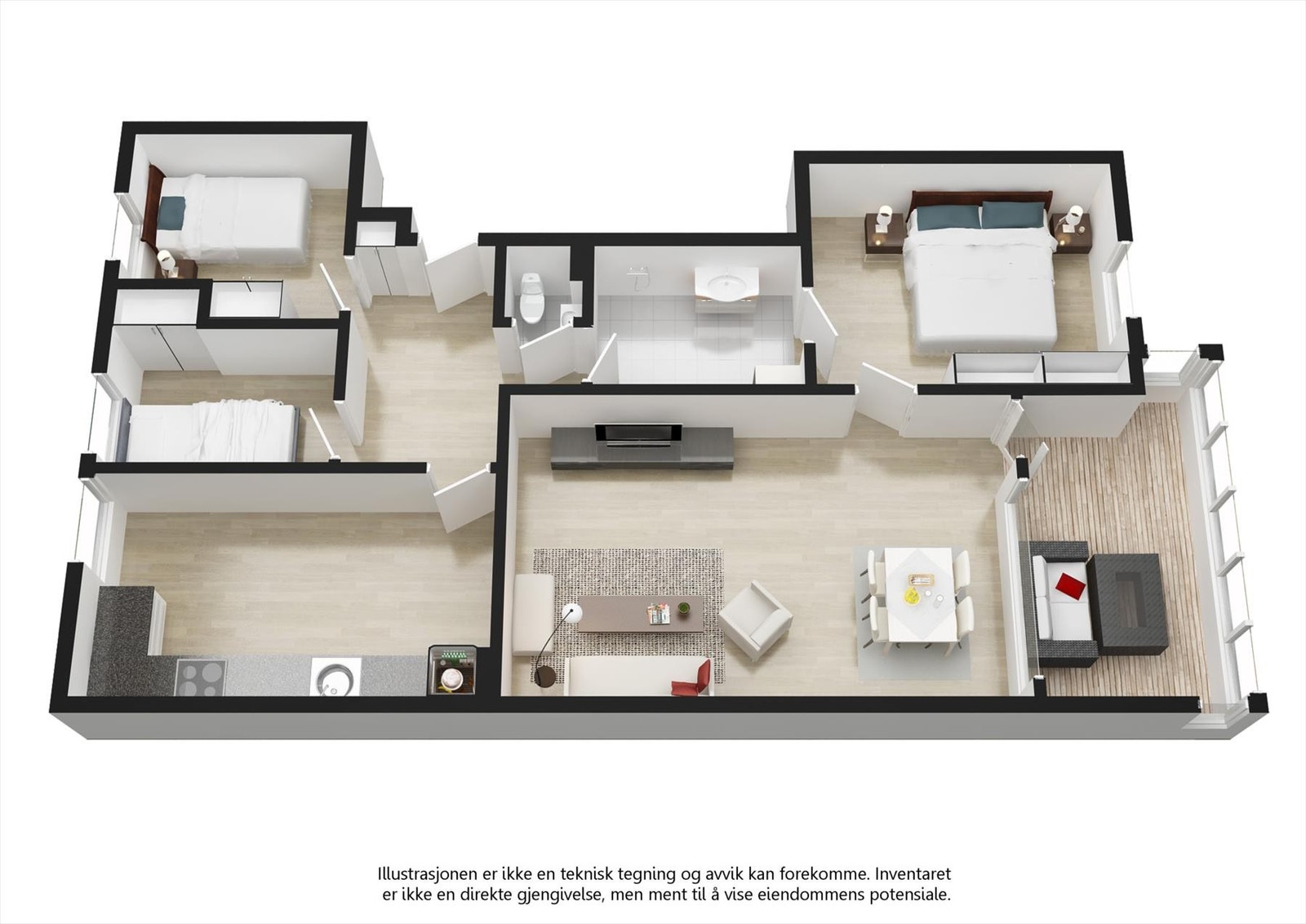 Plantegning 3D Galleribilde