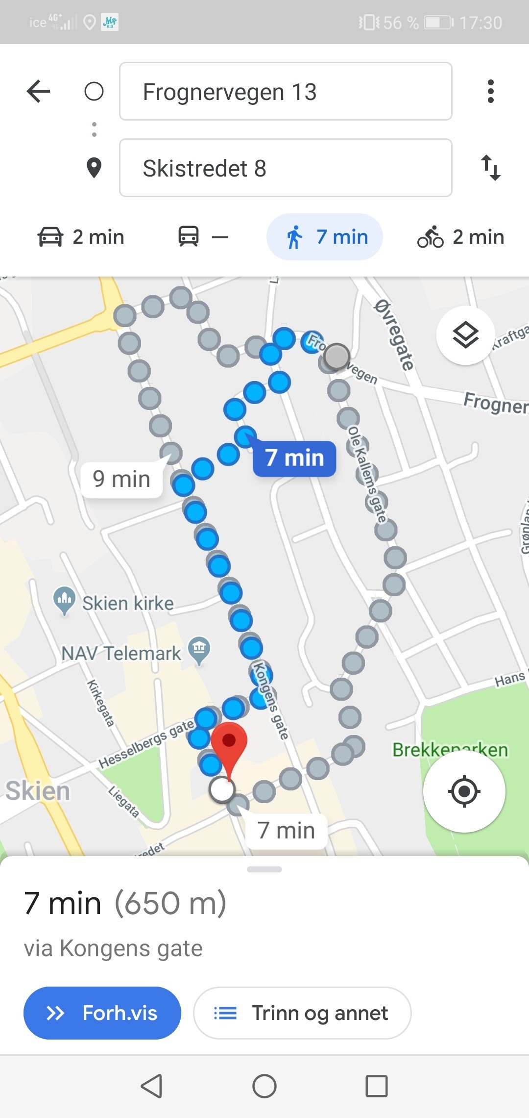 Avstand til bussterminalen Galleribilde