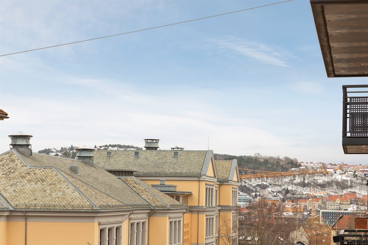 Fra balkongen har du utsikt utover Kampen og Ekeberg. Galleribilde