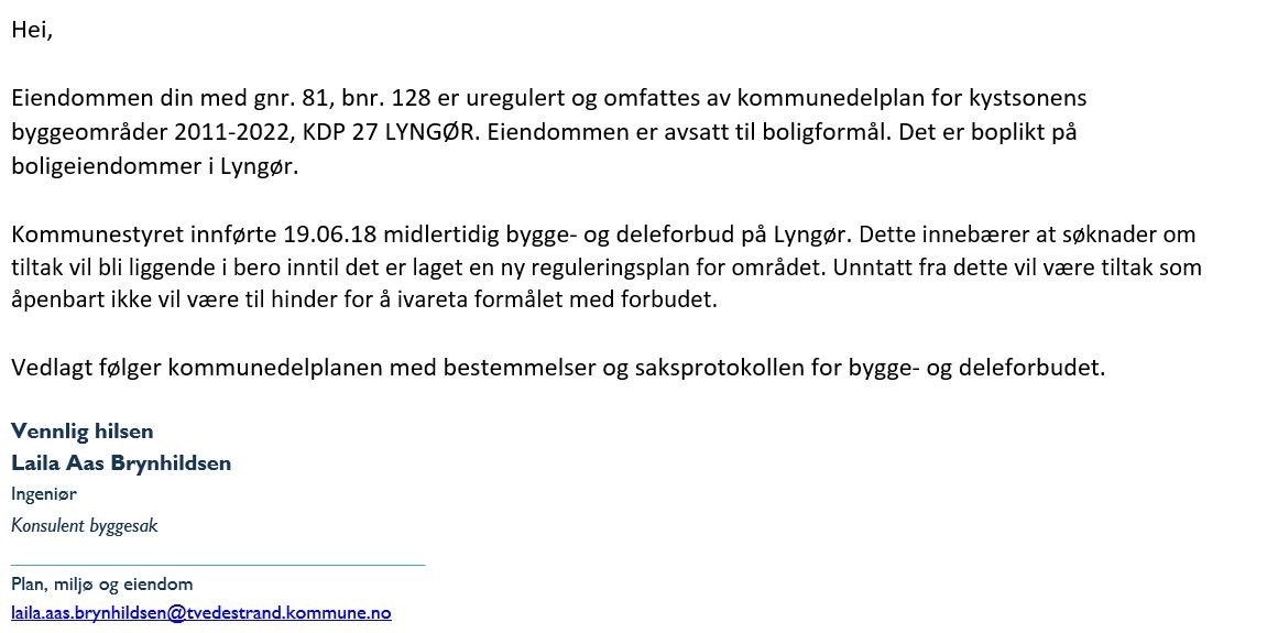 Status på tomten Galleribilde