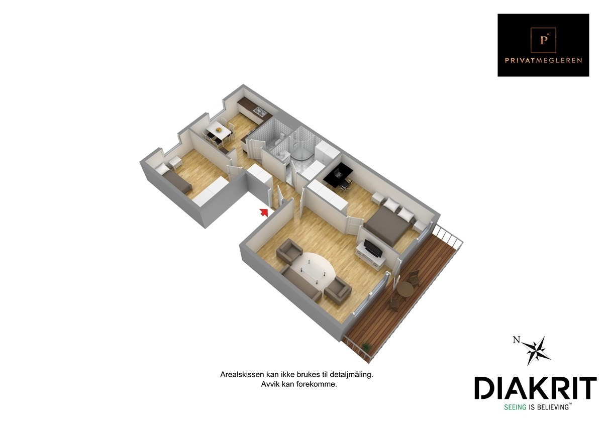 Plantegning 3D Galleribilde