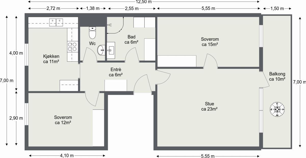 Planskisse Galleribilde