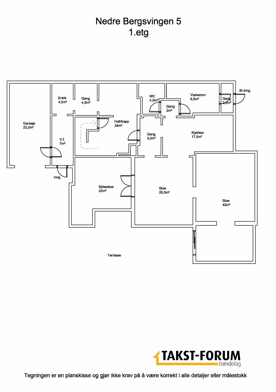 Planskisse 1.etg. Galleribilde