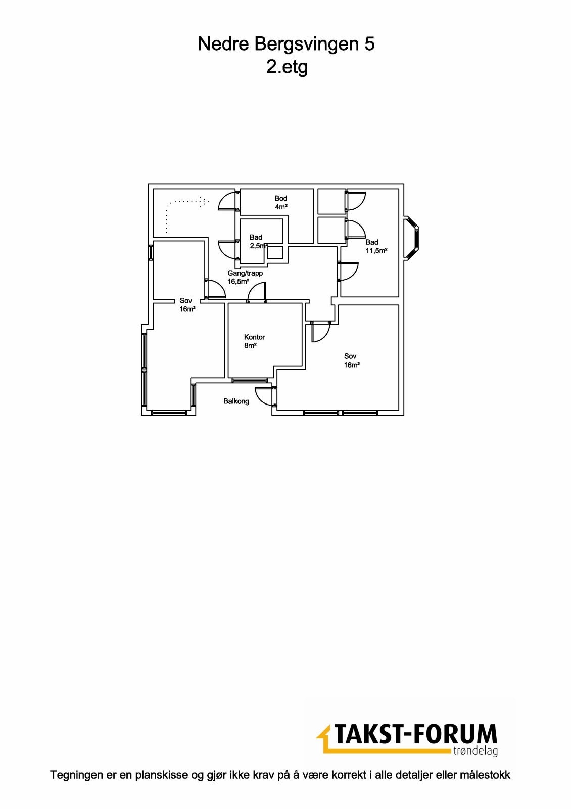 Planskisse 2.etg. Galleribilde