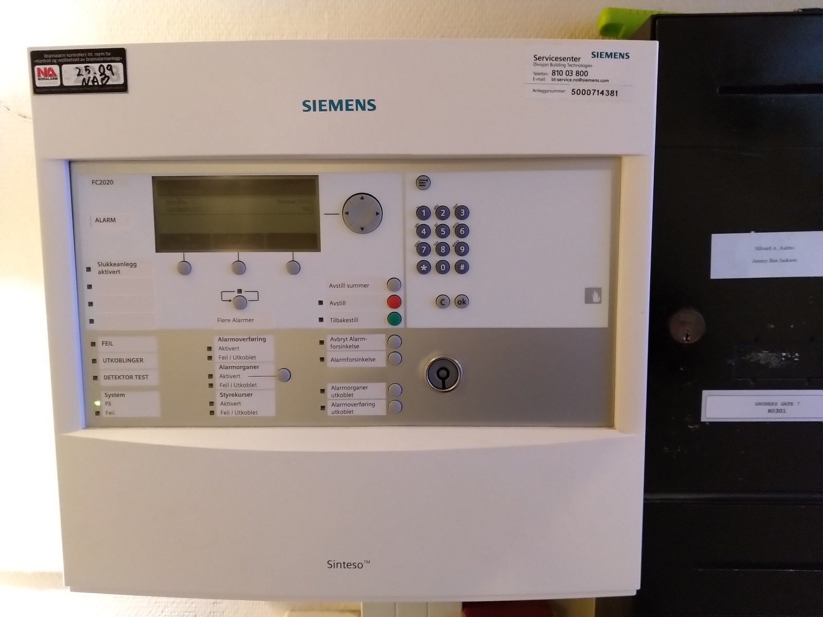 Brannanlegg - koblet til alle leiligheter Galleribilde