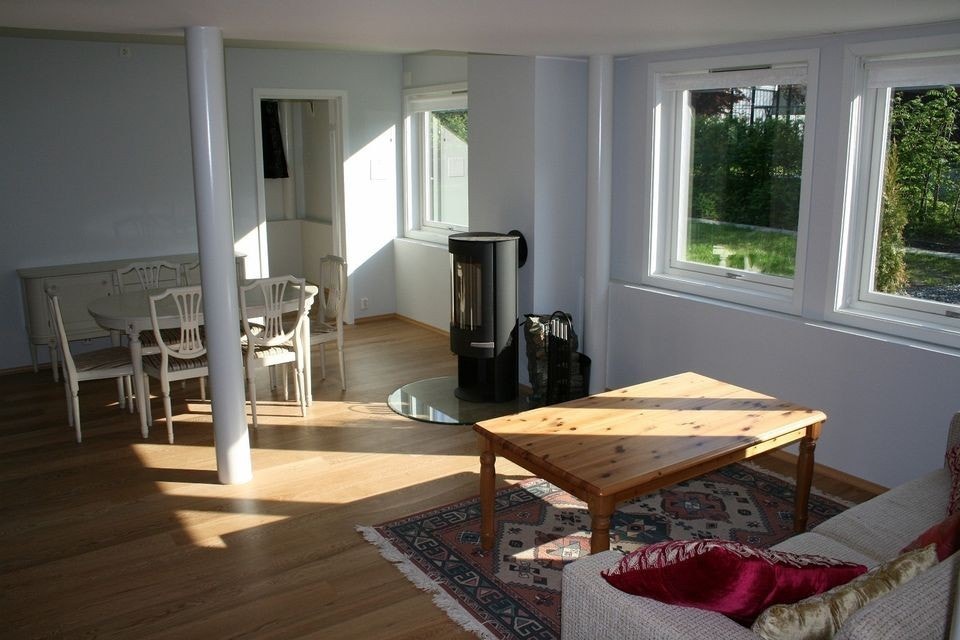 Stue med peisovn / Living room with fireplace Galleribilde