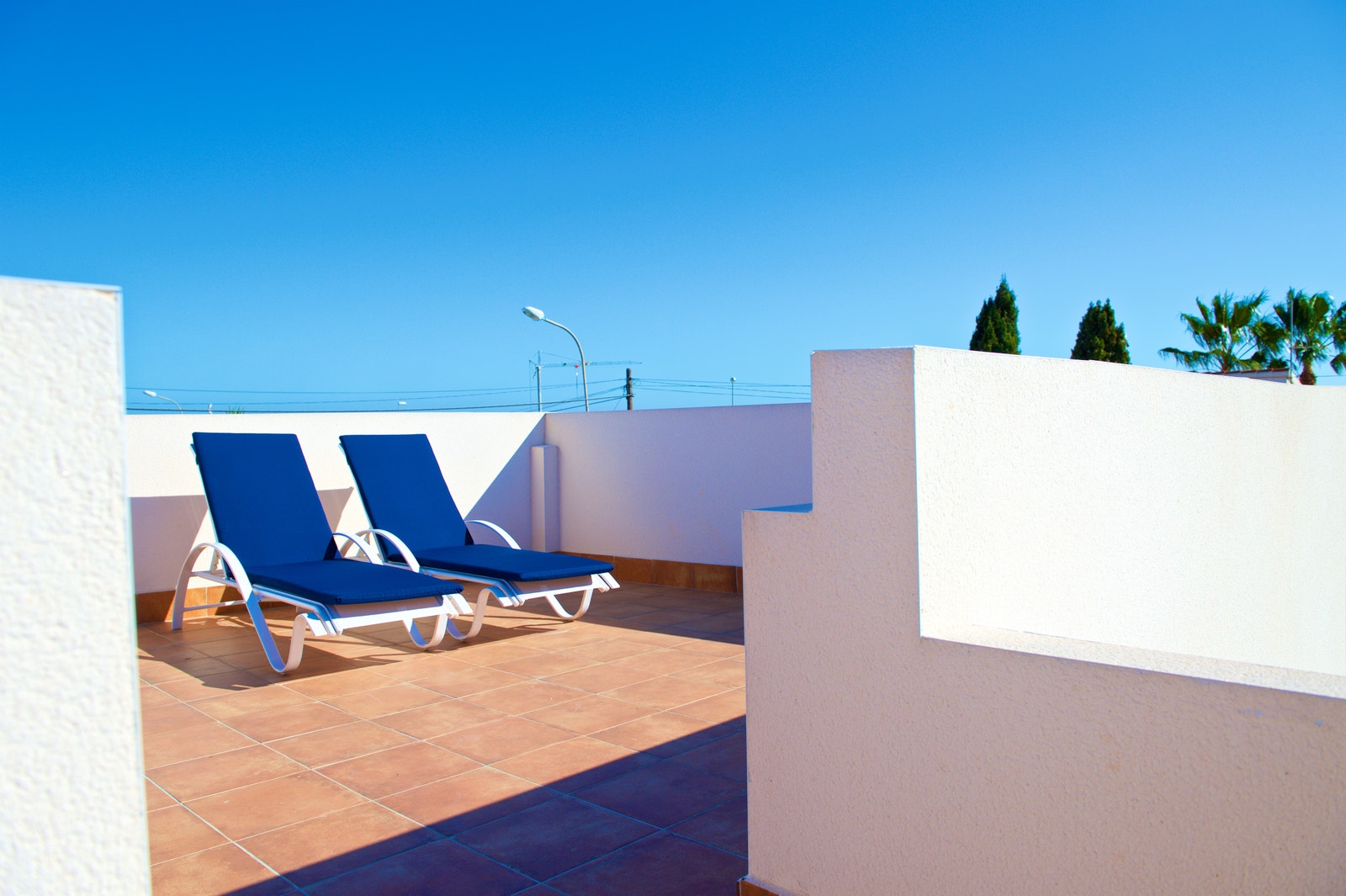 Takterrassen er herlig om det skulle blåse litt Galleribilde