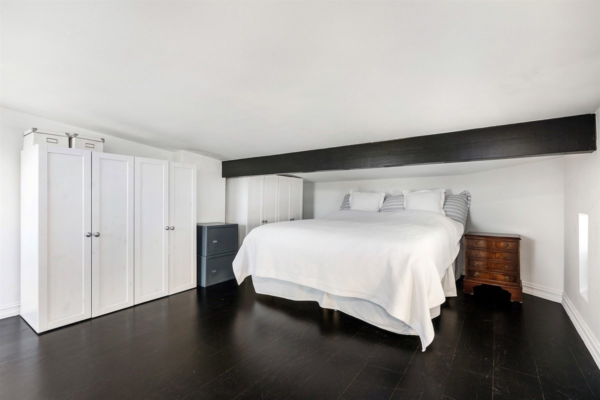 Mezzanin på hems. Benyttes i dag som gjesterom. Galleribilde