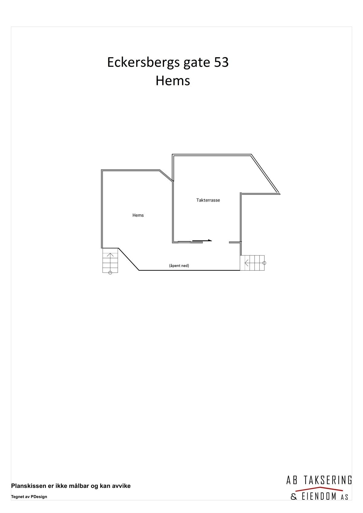 Plantegning 6.etasje/ hems. Galleribilde
