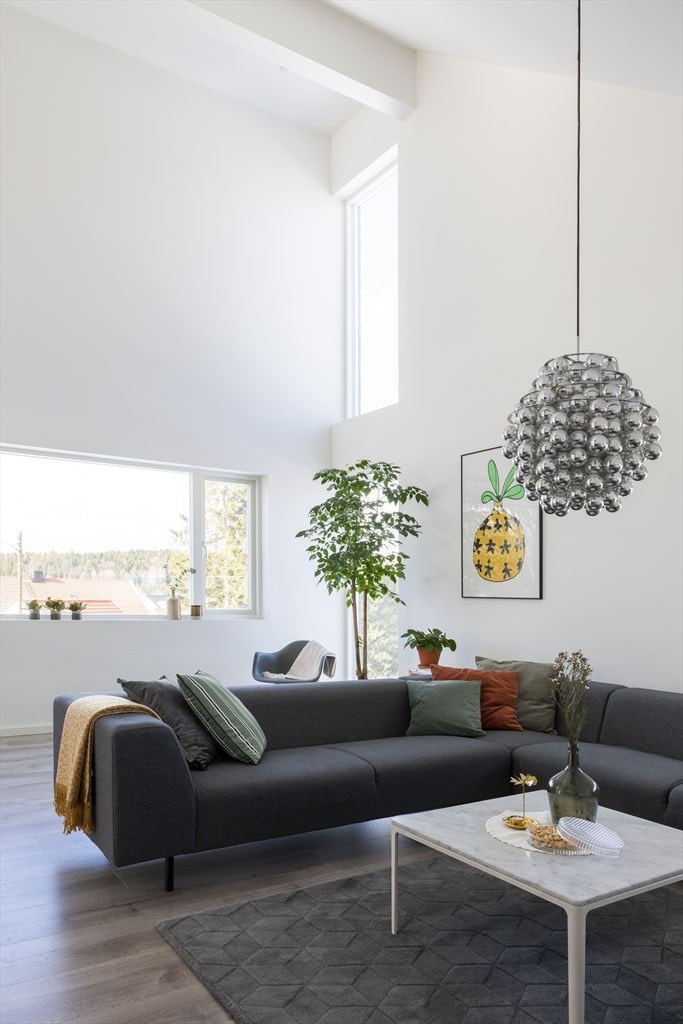 Boligen har et balansert ventilasjonsanlegg med varmegjenvinning. Galleribilde