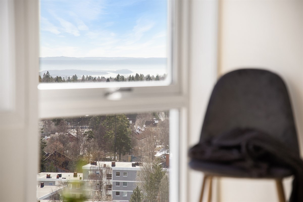 Herlig utsikt fra soverommet. Galleribilde