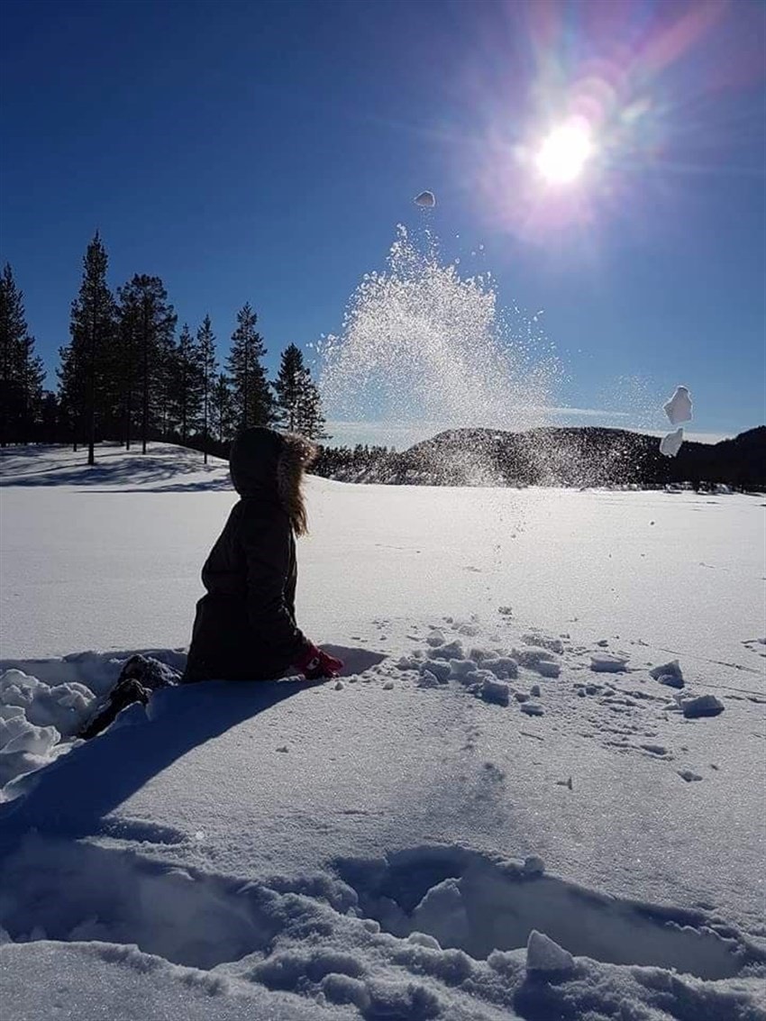 Lek i sneen Galleribilde