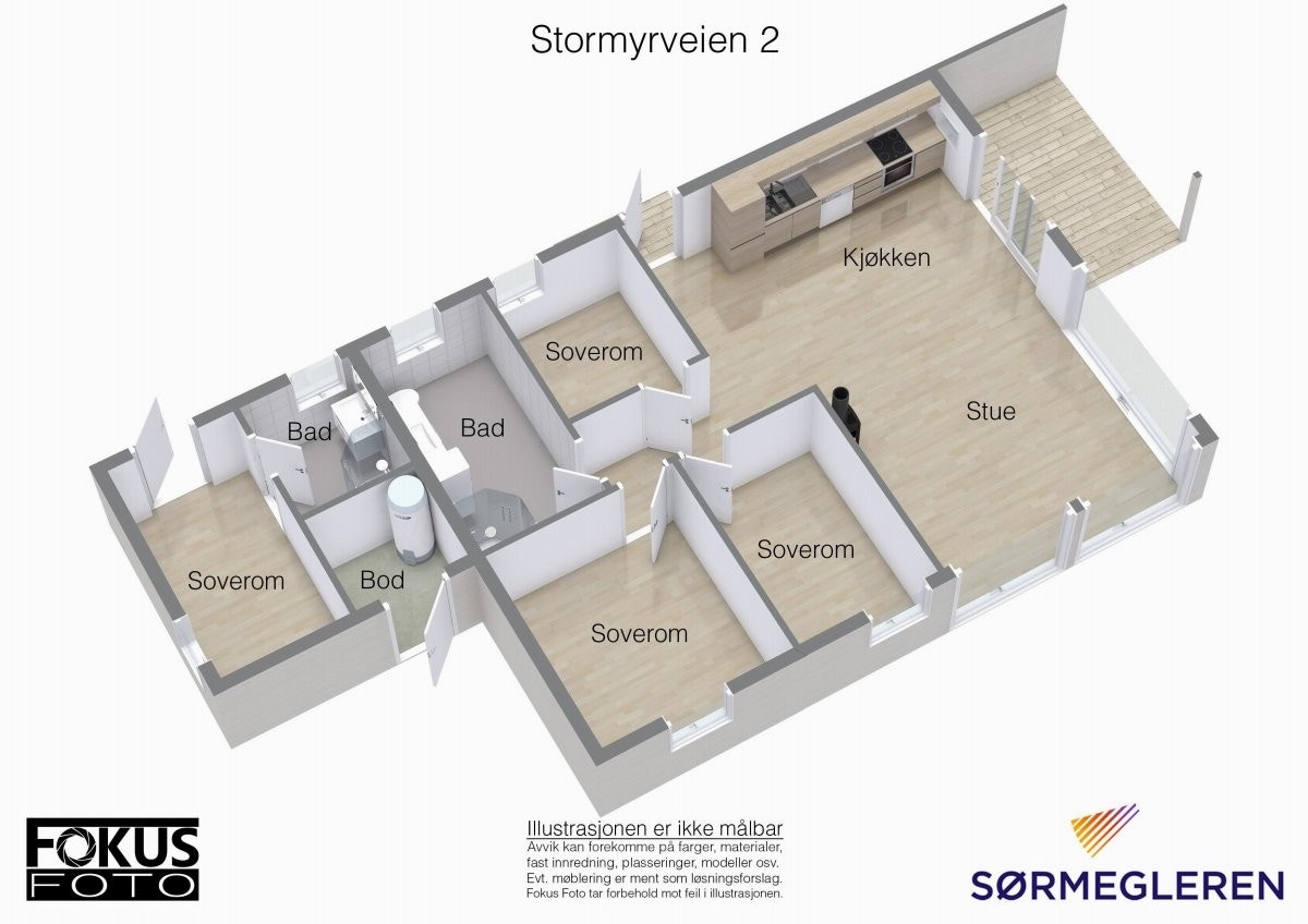 Planløsning 3D Galleribilde
