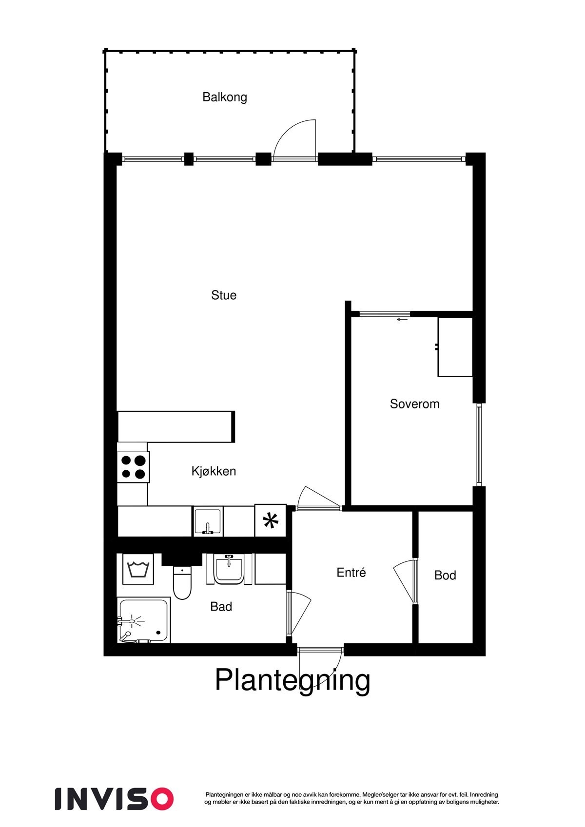 Veiledende plantegning i 2D. Galleribilde