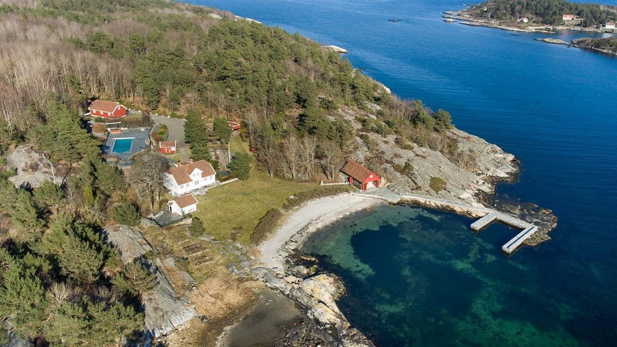 Dronebilde over flotte Vragviga Galleribilde