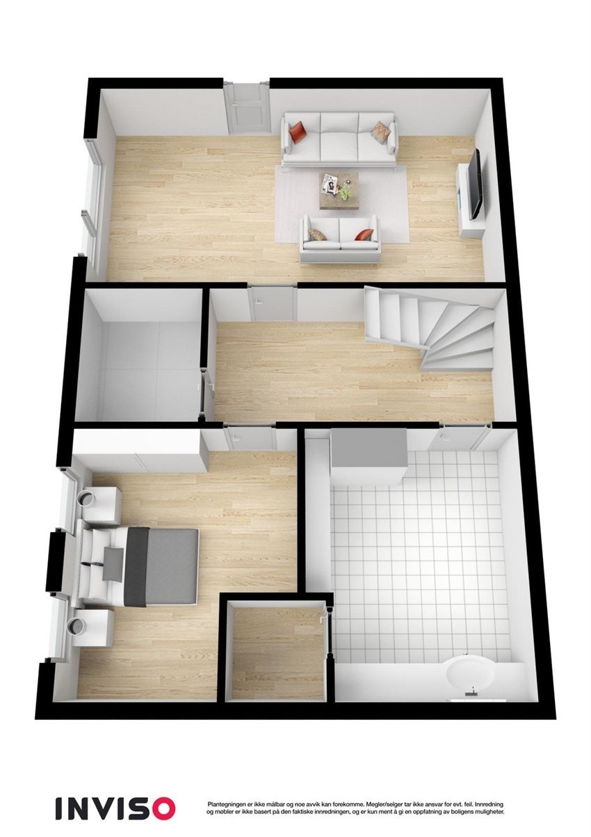 3 D plantegning av kjelleren i hovedhytta Galleribilde