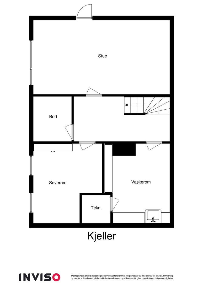 Plantegning kjeller i hovedhytta Galleribilde
