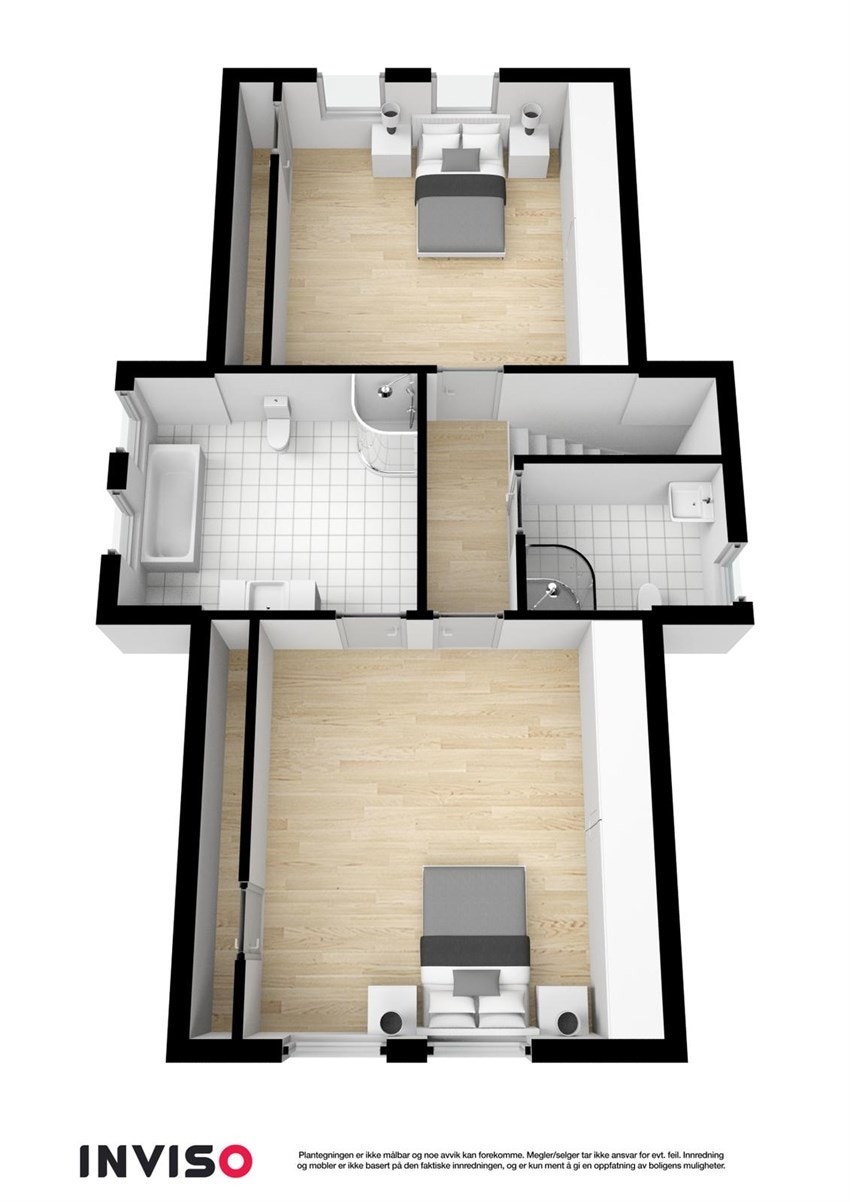 3 D plantegning 2.etg. i hovedhytta Galleribilde