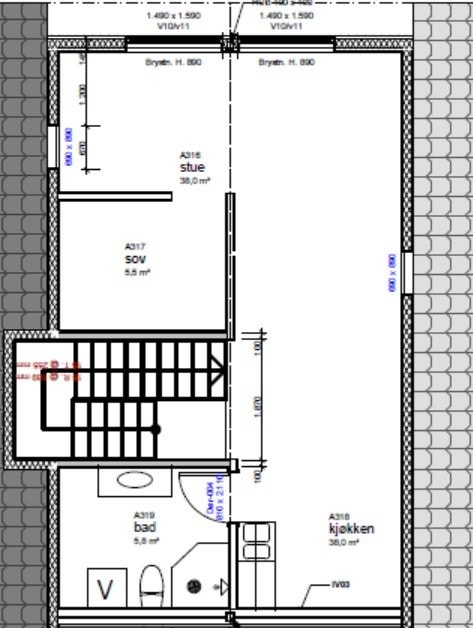 2-roms leilighet 47/52m2 Galleribilde