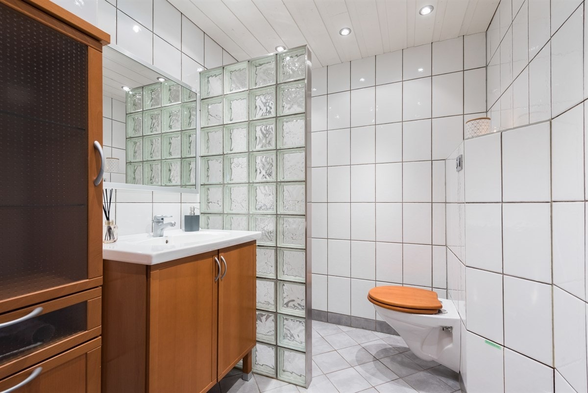 Vegghengt klosett og dusjsone Galleribilde