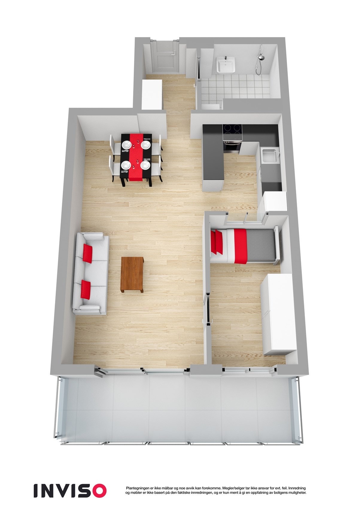 3D Plantegning Galleribilde