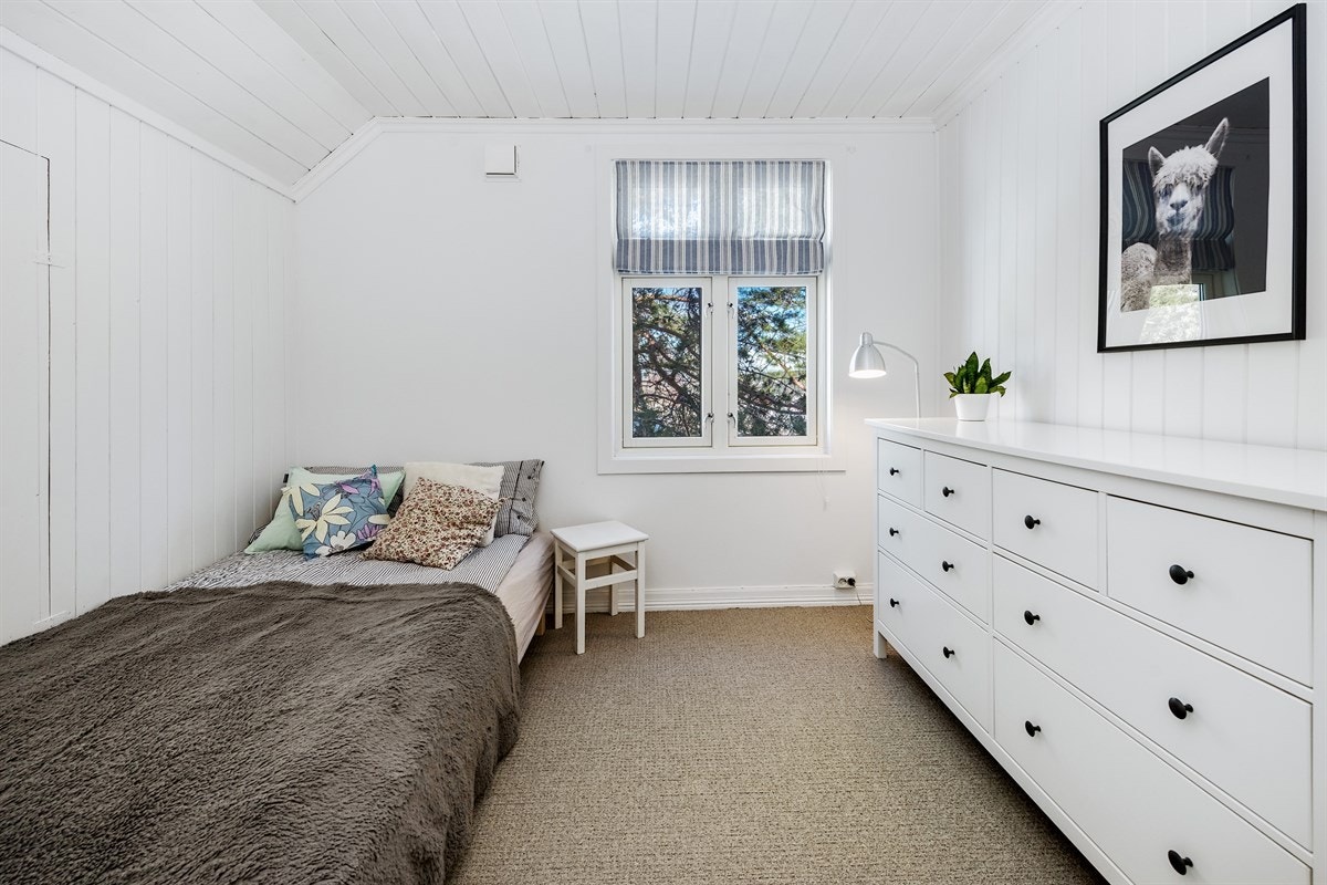 Det andre soverommet er litt mindre og er perfekt som barnerom. Galleribilde