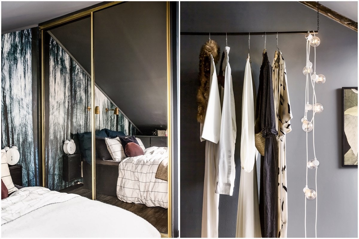 Skyvedørsgarderobe med speilflater er godt for romfølelsen. Galleribilde