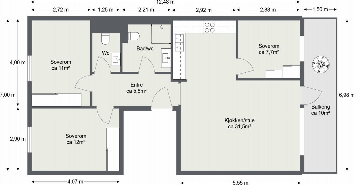 Planskisse Galleribilde