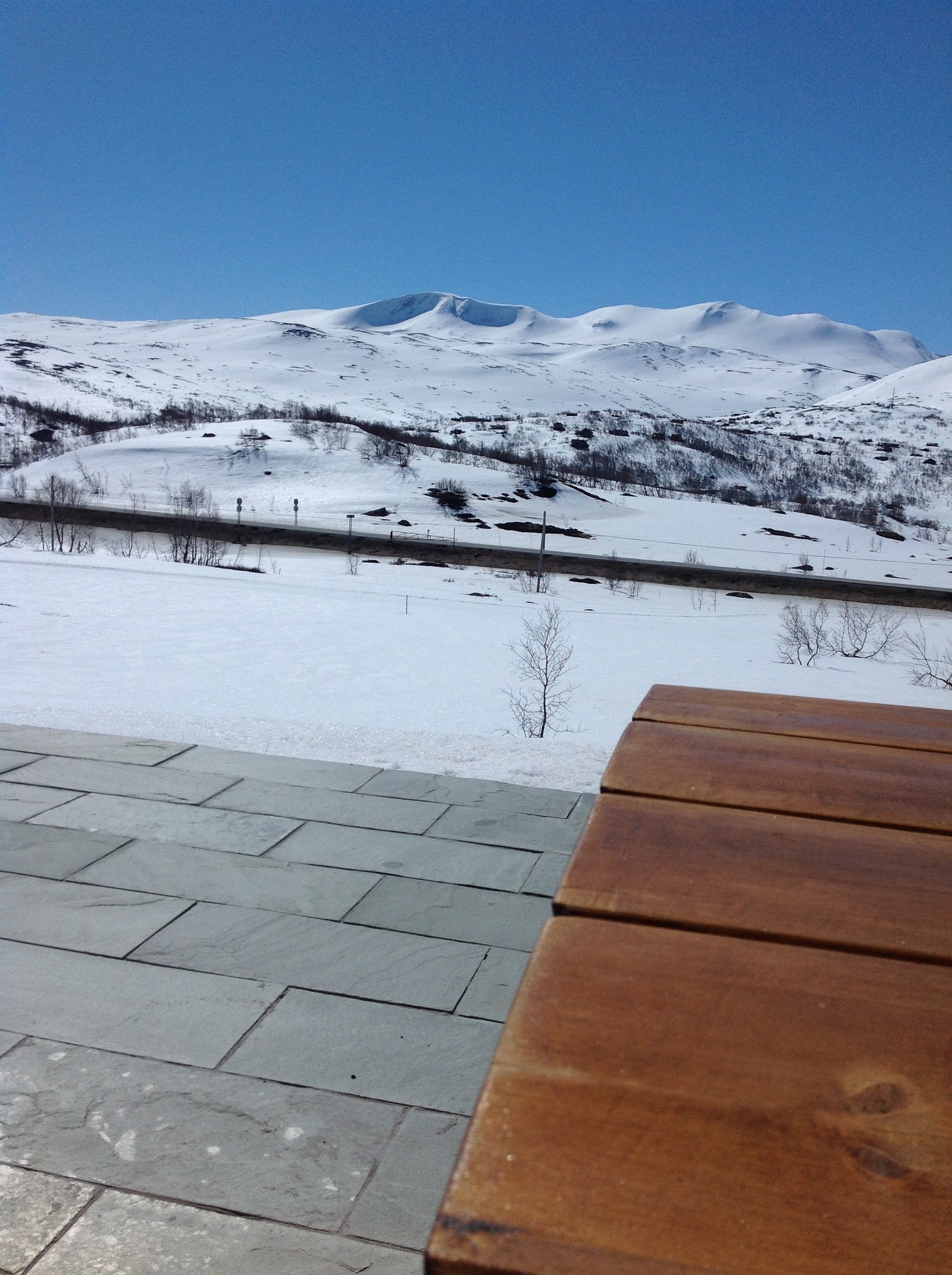 Utsikt fra hytteveggen mot sør. Galleribilde