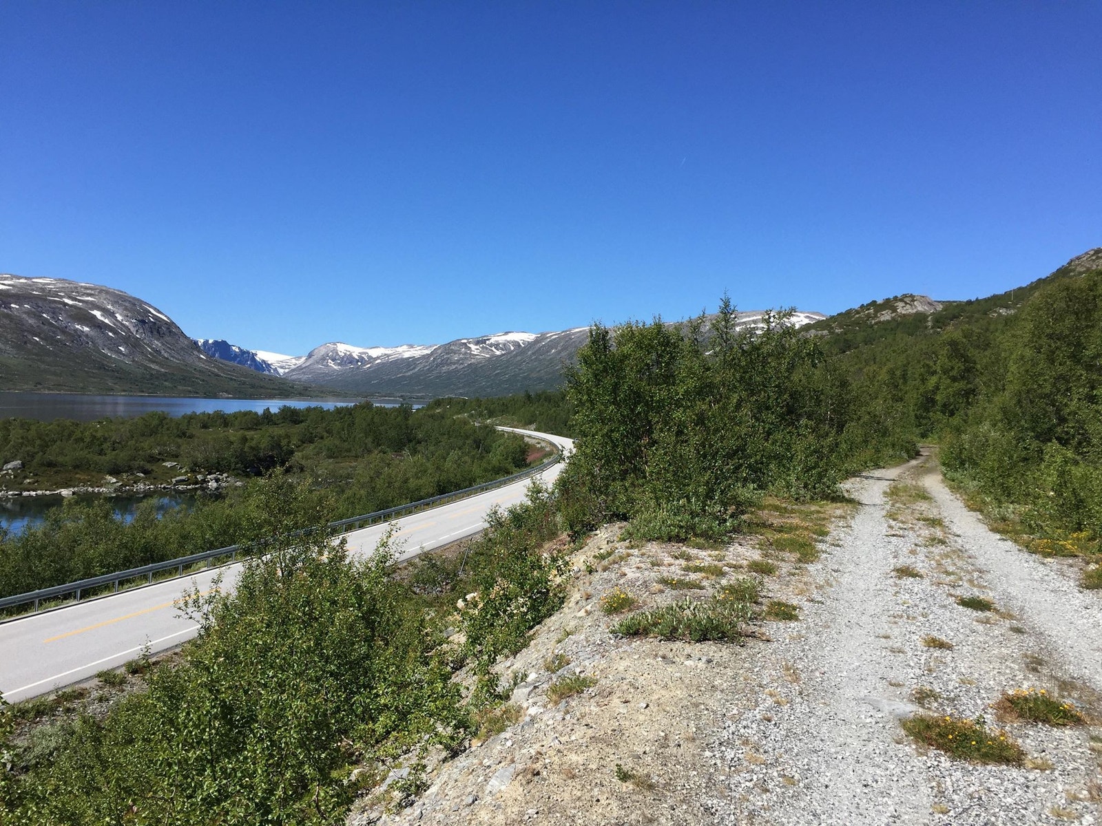 Gamlevegen er en populær sykkel og turveg. Galleribilde