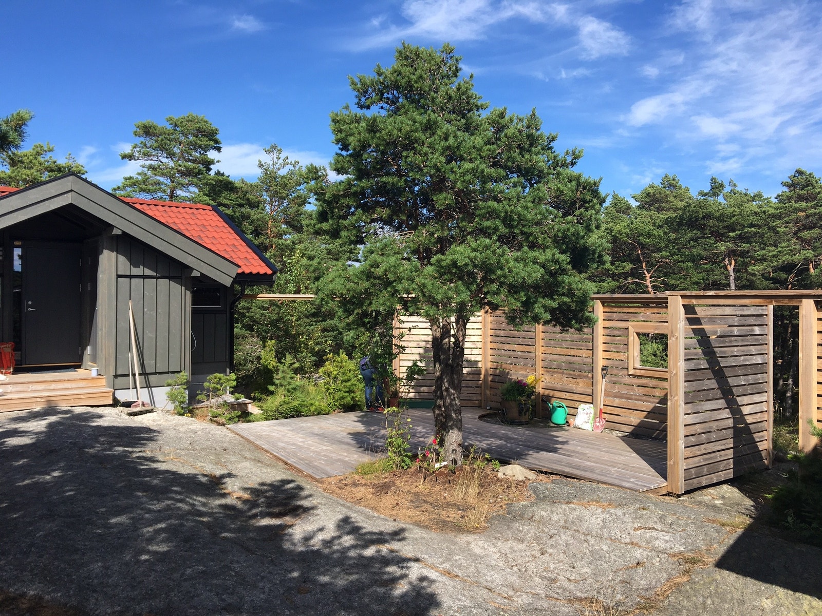 Indre terrasse beskyttet mot vind Galleribilde