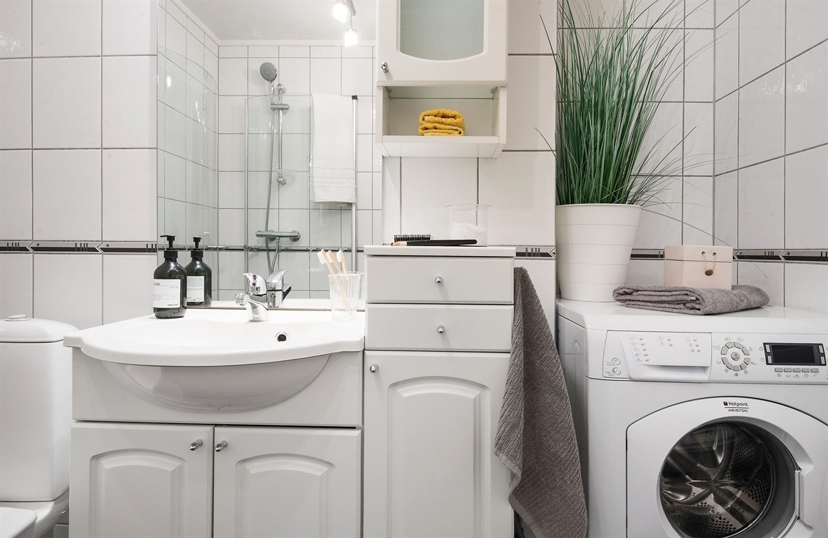 Opplegg for vaskemaskin. Galleribilde