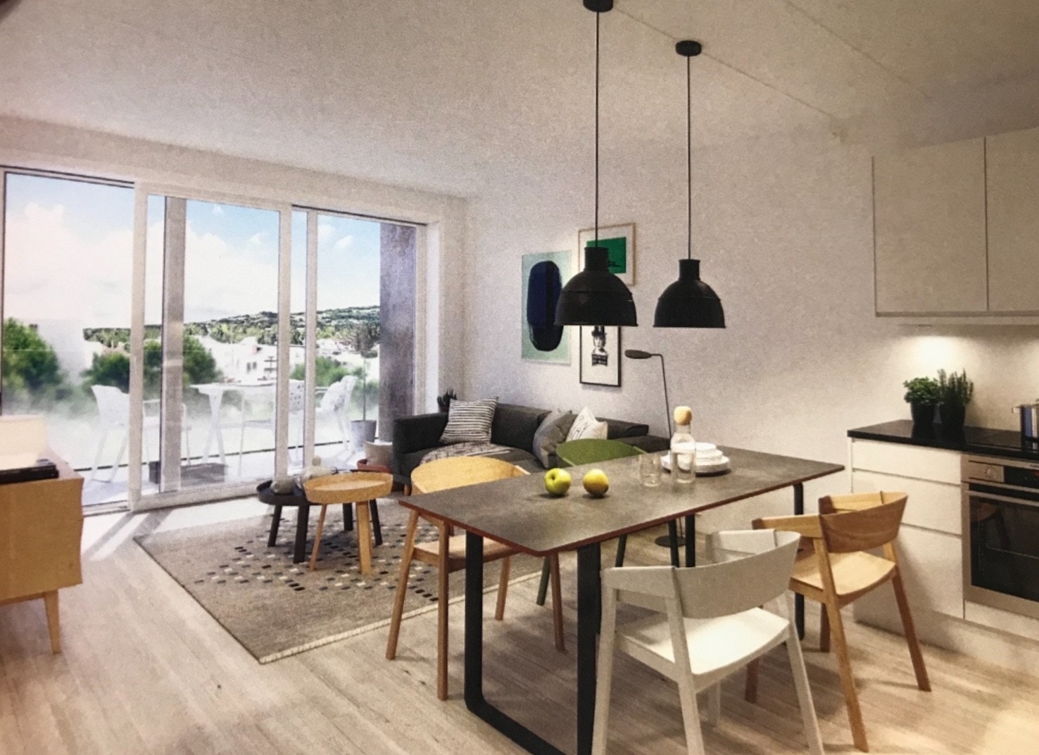 Stue med utgang til skjermet terrasse (illustrasjonsfoto) Galleribilde