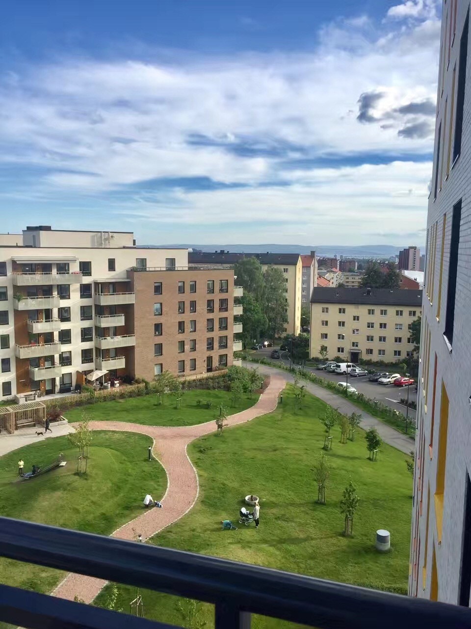 utsikt fra balkong Galleribilde