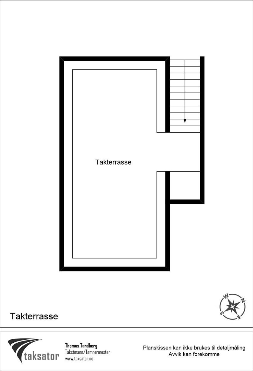 Plantegning - Takterrasse. Galleribilde