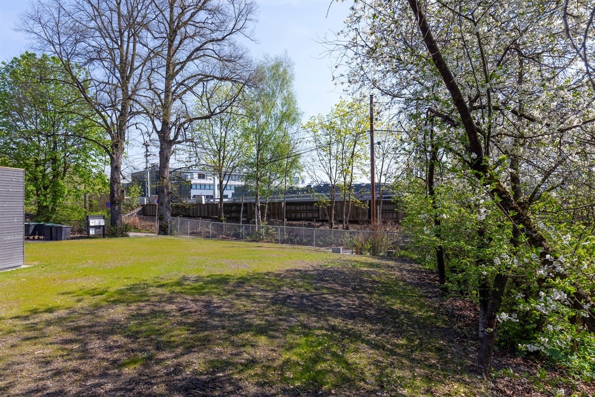 Hyggelige fellesarealer med stor gressplen. Galleribilde