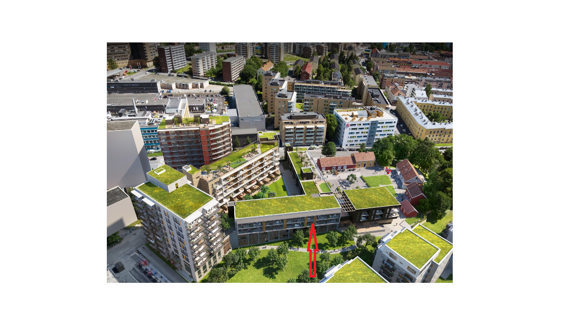 Leilighet med stor felles takterrasse Galleribilde