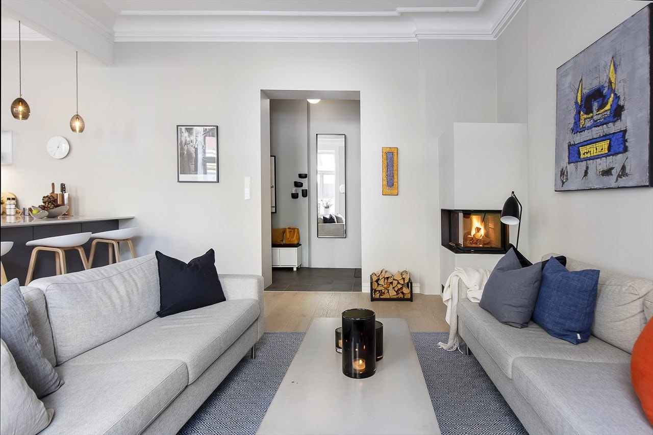 Rais peisovn fra 2017 gir god varme i stuen. Galleribilde