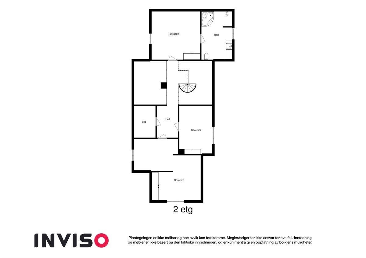 Planskisse enebolig 2. etasje Galleribilde