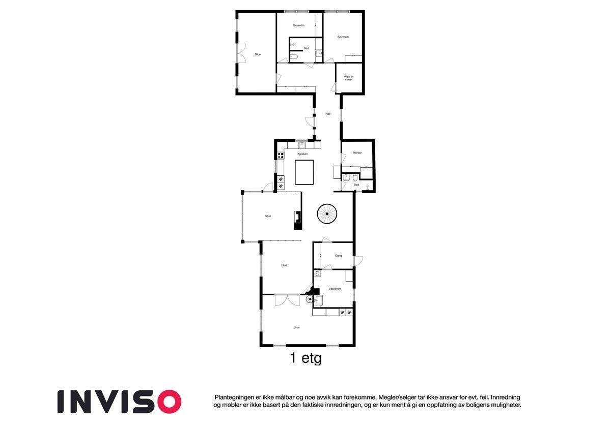 Planskisse enebolig 1. etasje Galleribilde
